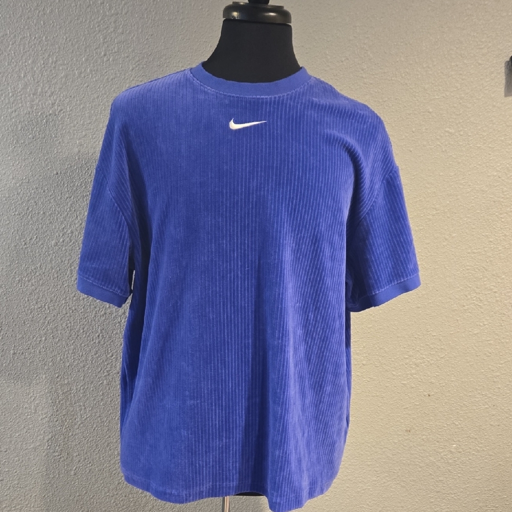 Nike Men's Ribbed Royal Blue Tee